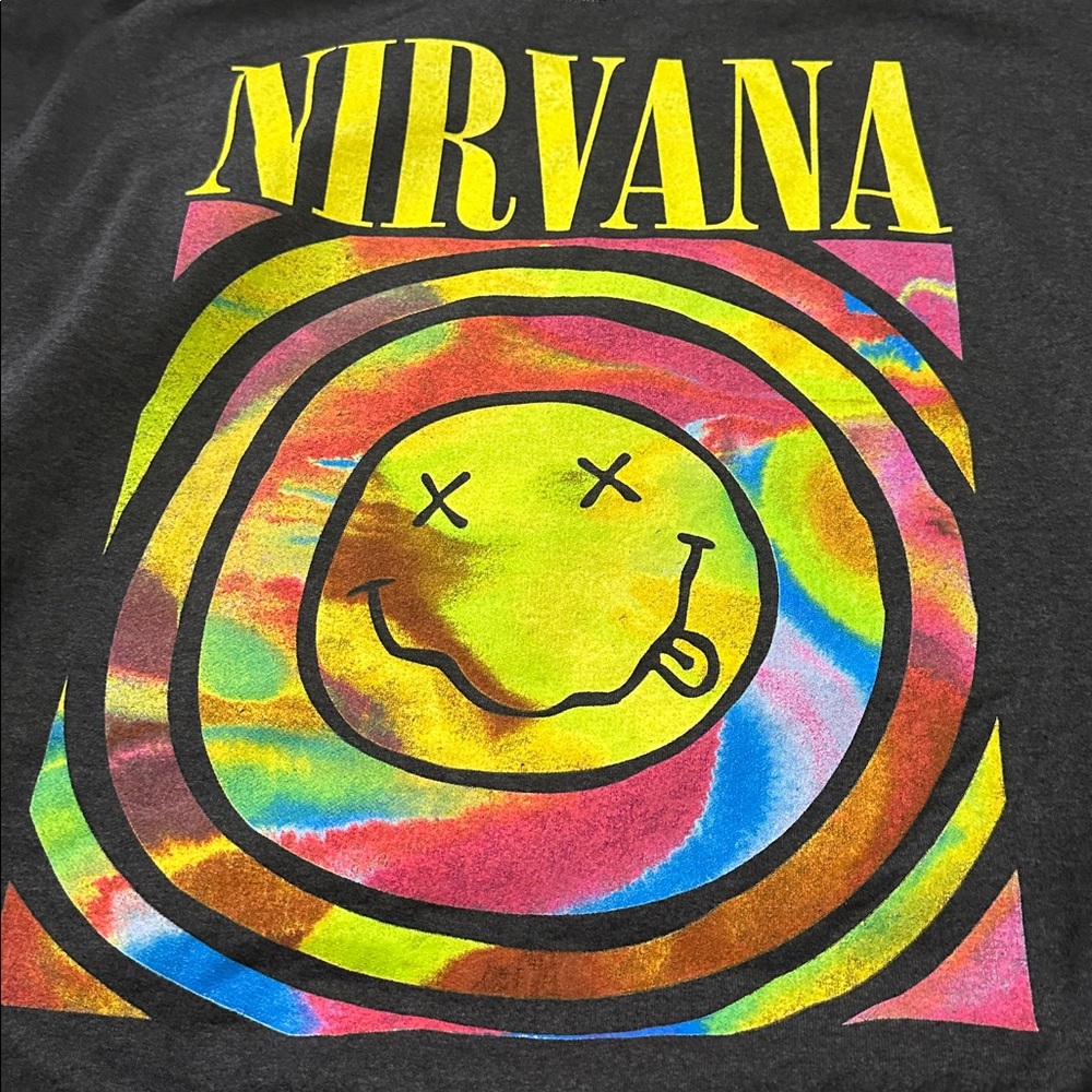 NWOT NIRVANA Charcoal Graphic Sweatshirt - Picture 5 of 8